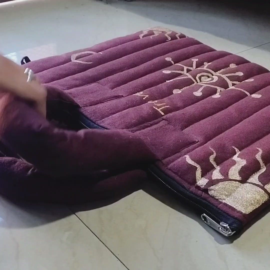 Trove Hand-Painted Quilted Laptop Bag – Cosmic Eye Design