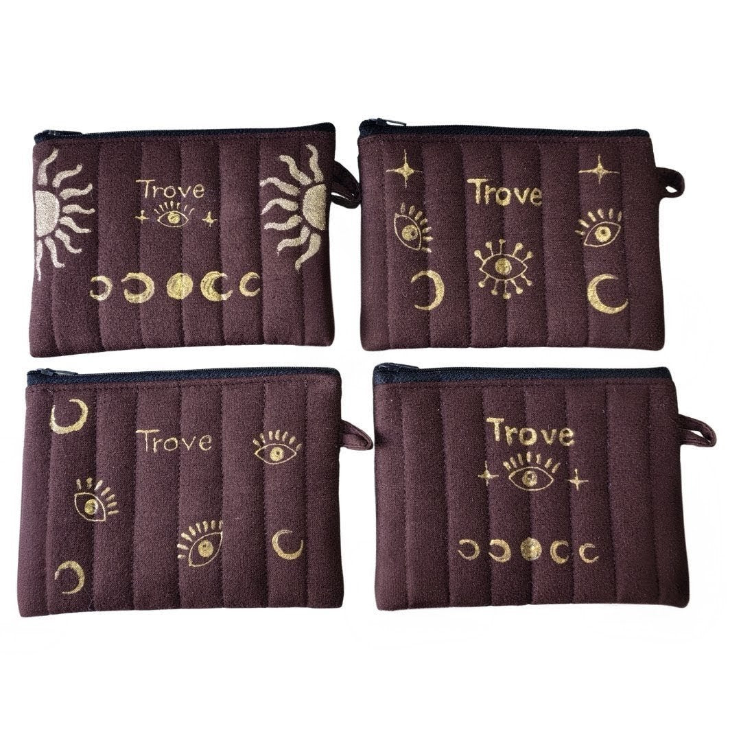 Celestial Hand-Painted Pouch – 10 × 15 cm