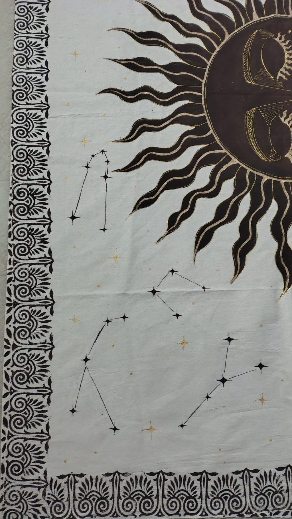 Celestial Sun & Constellation Tapestry