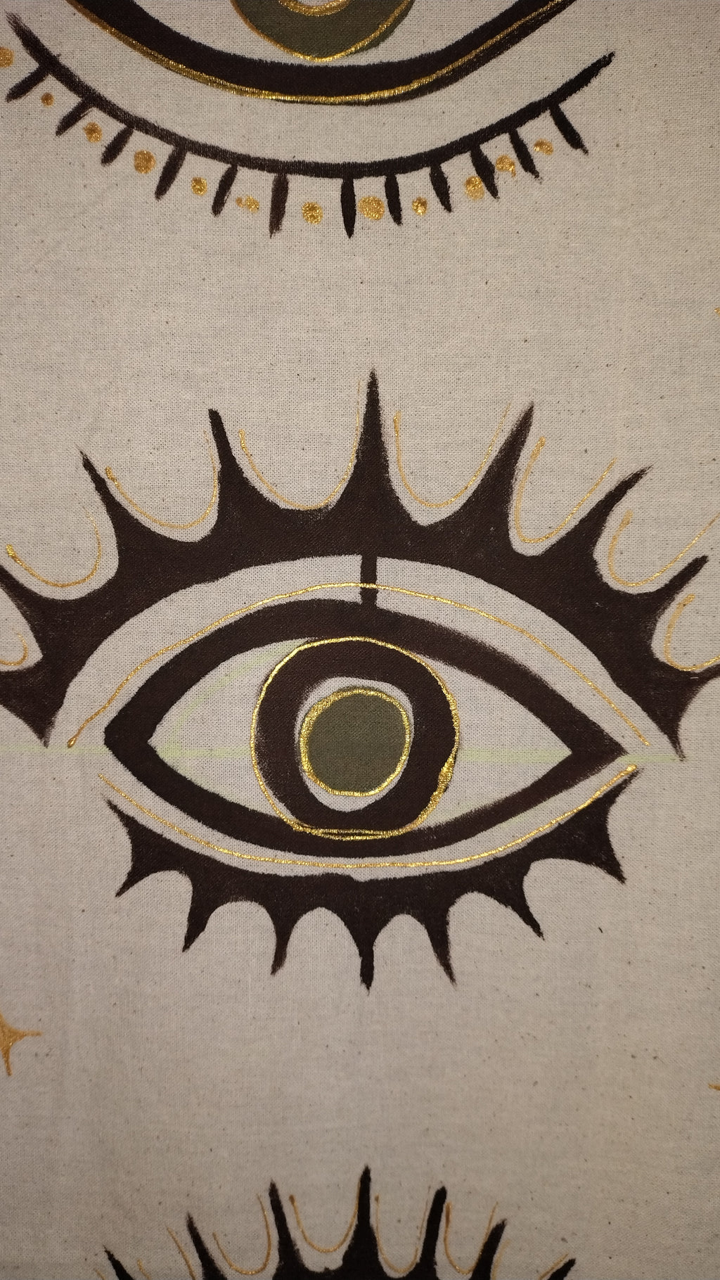 Celestial 7 Evil Eye Hand-Painted Tapestry – by Tove
