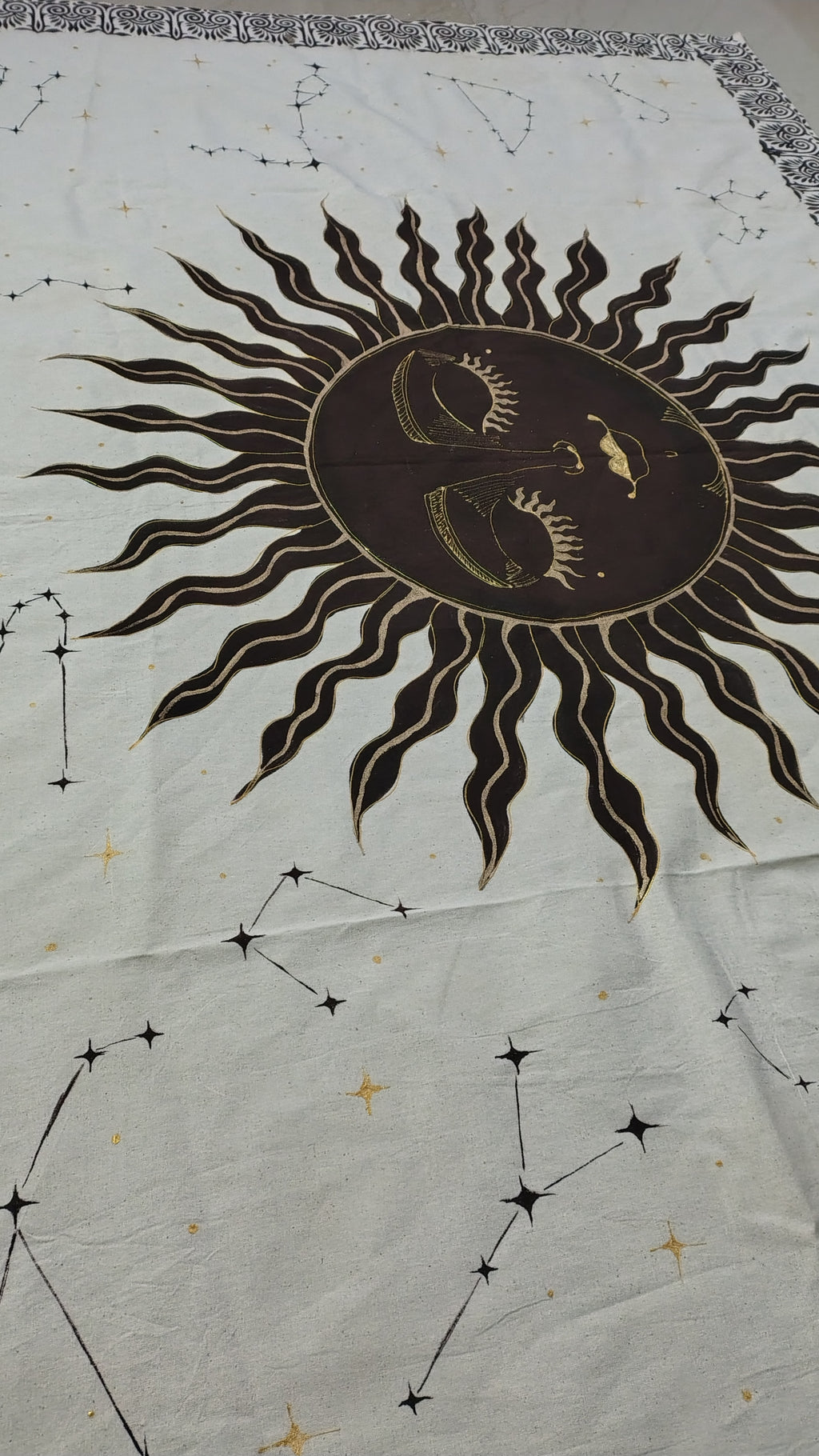Celestial Sun & Constellation Tapestry