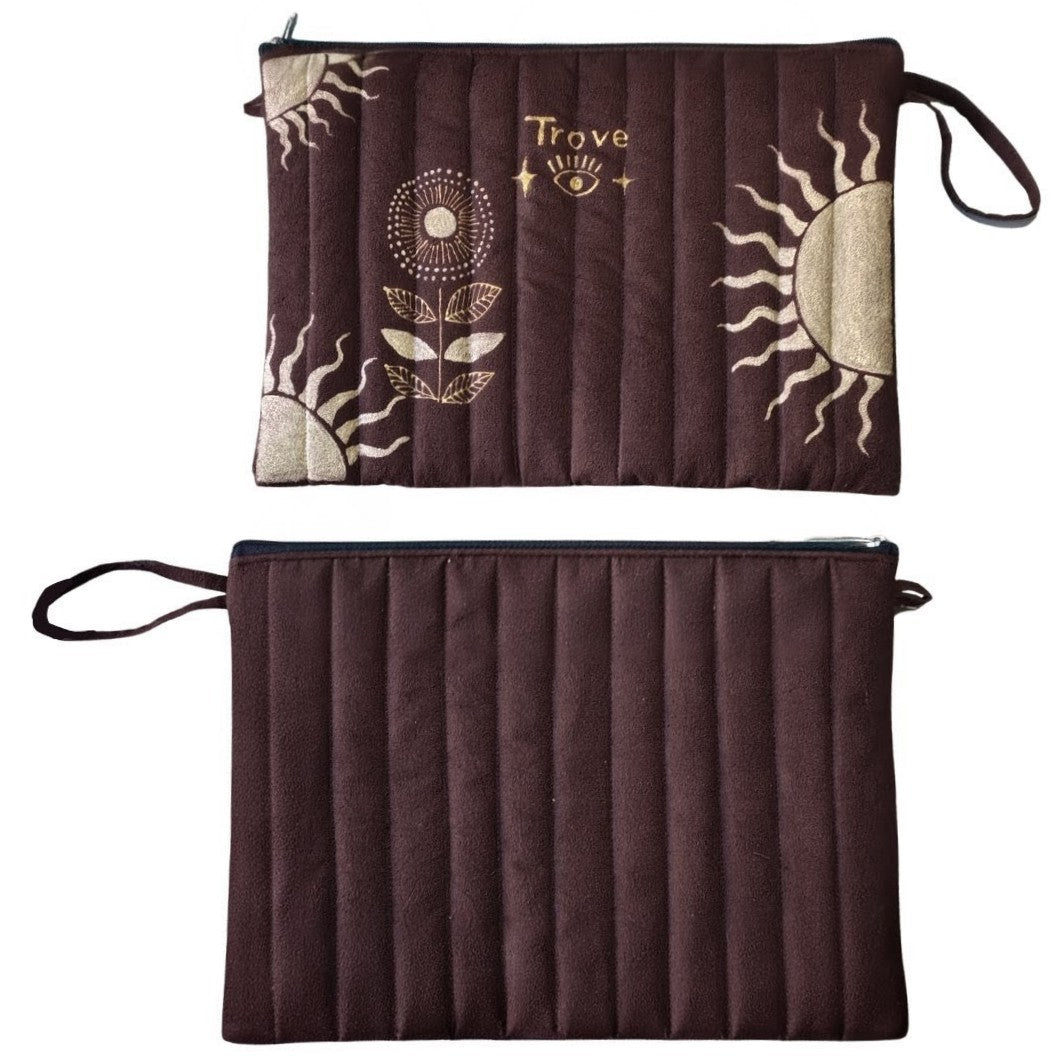 Chocolate Brown Handcrafted Laptop Sleeve (12” × 16”)