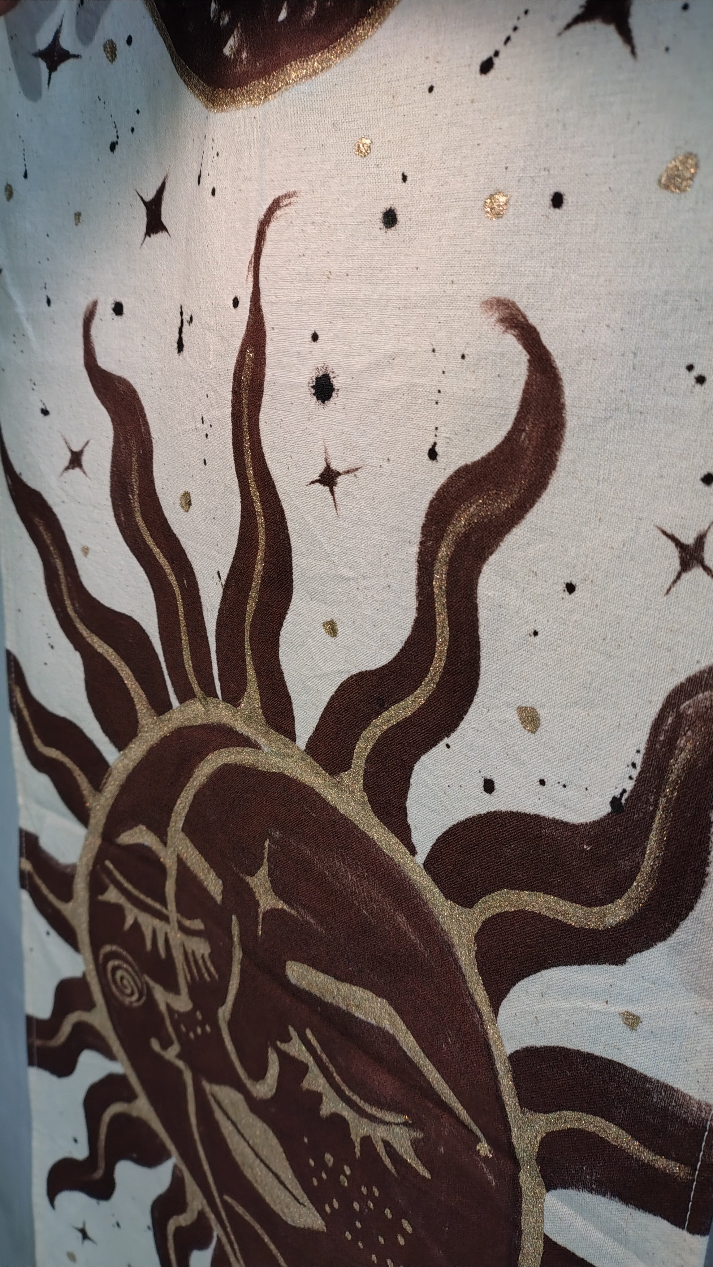 ☀️ CelestialSun & Moon Hand-Painted Tapestry – by Trove