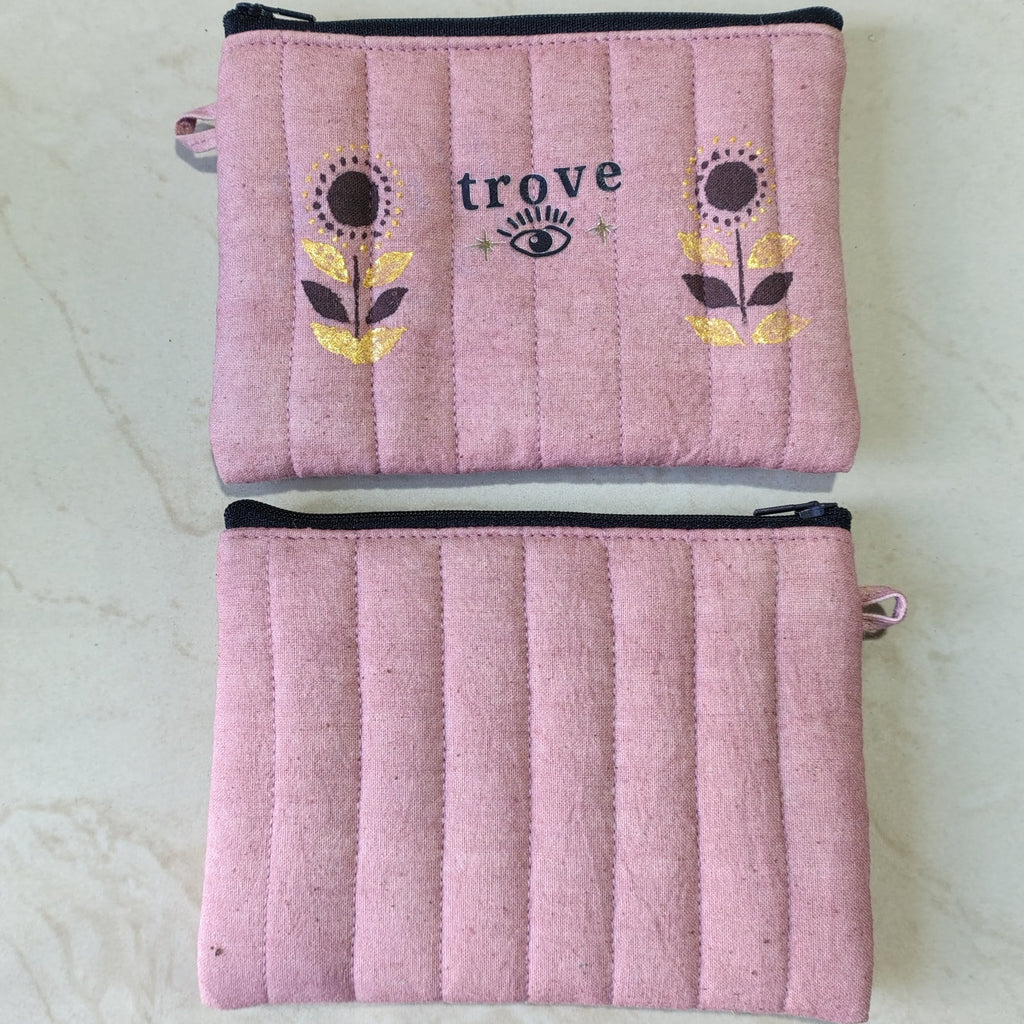 Flower  Mini Pouch – Soft Pink