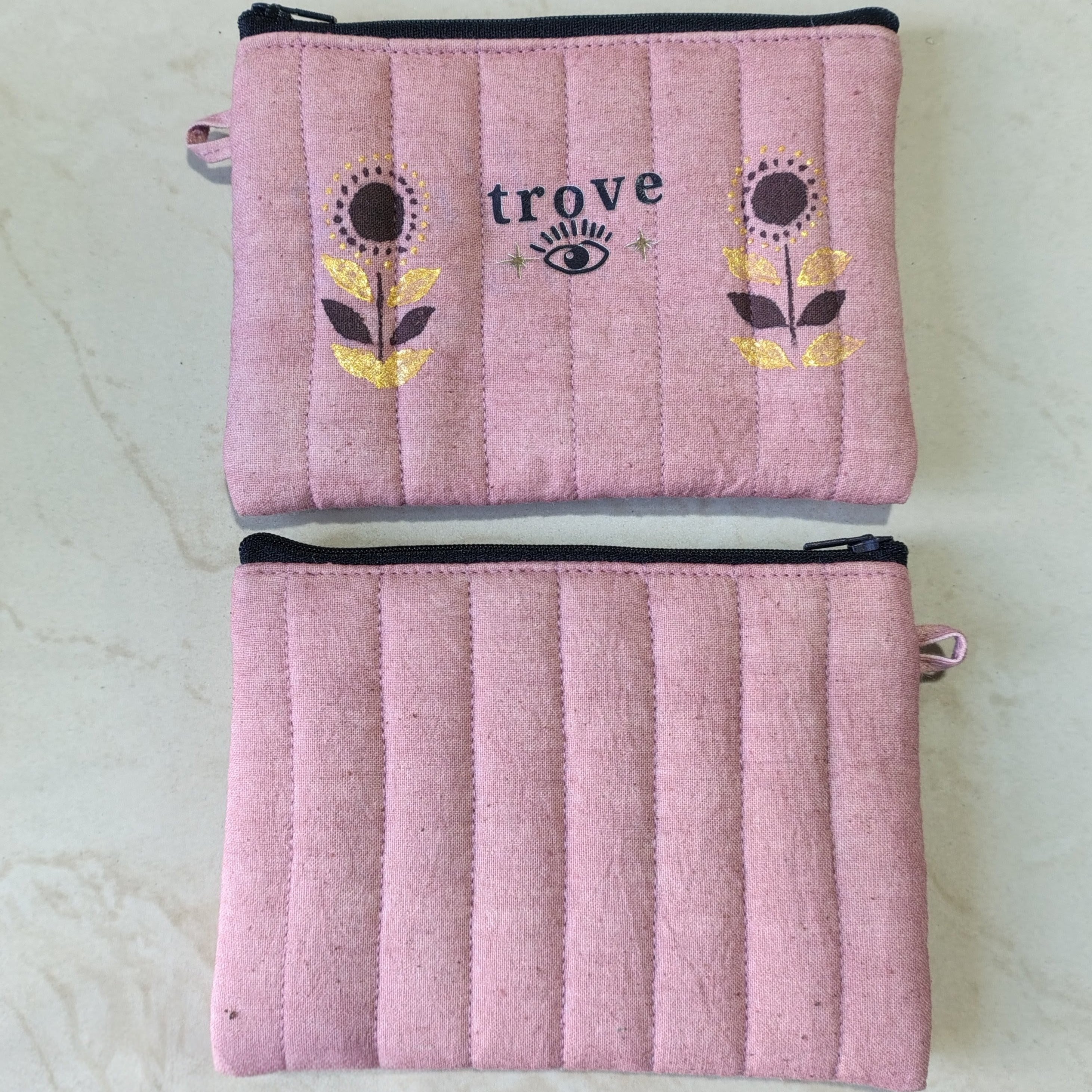 Flower  Mini Pouch – Soft Pink