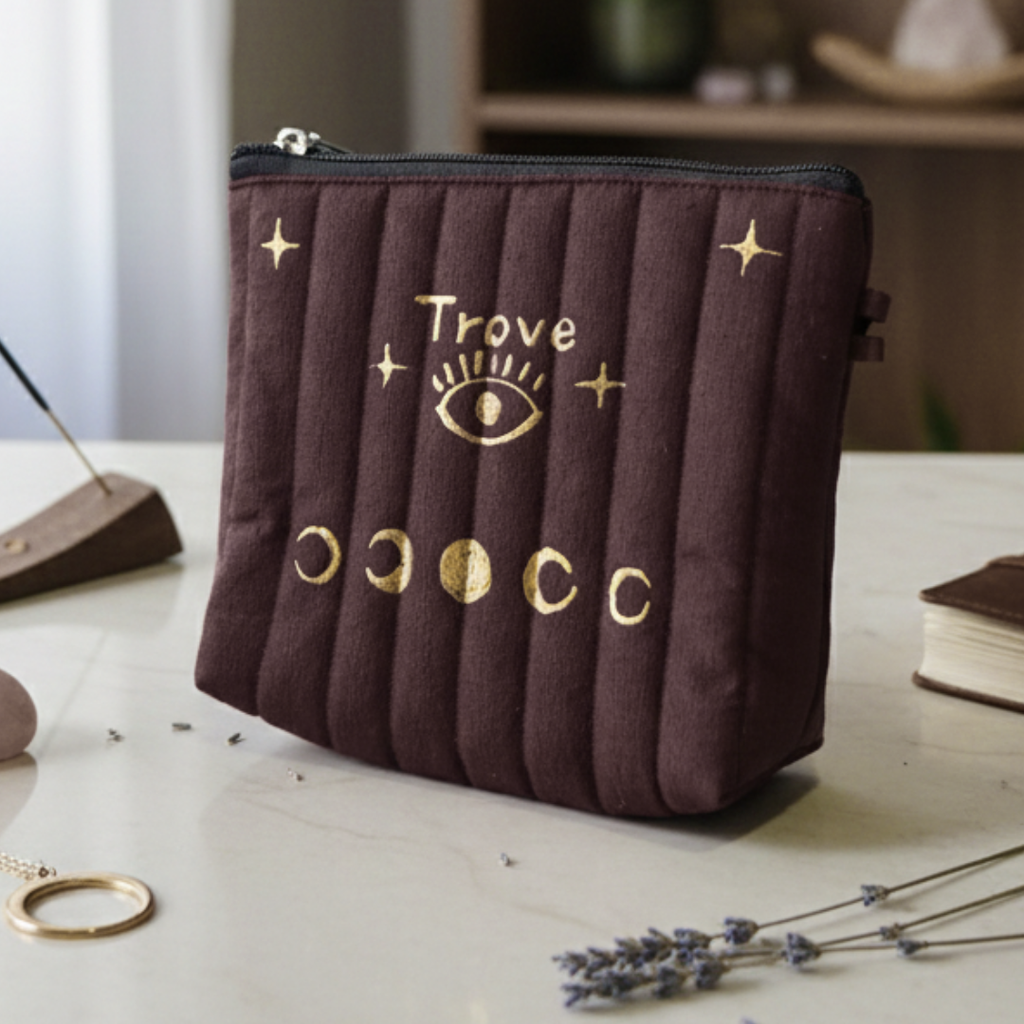 Trove Celestial Triangle Pouch – Chocolate Brown