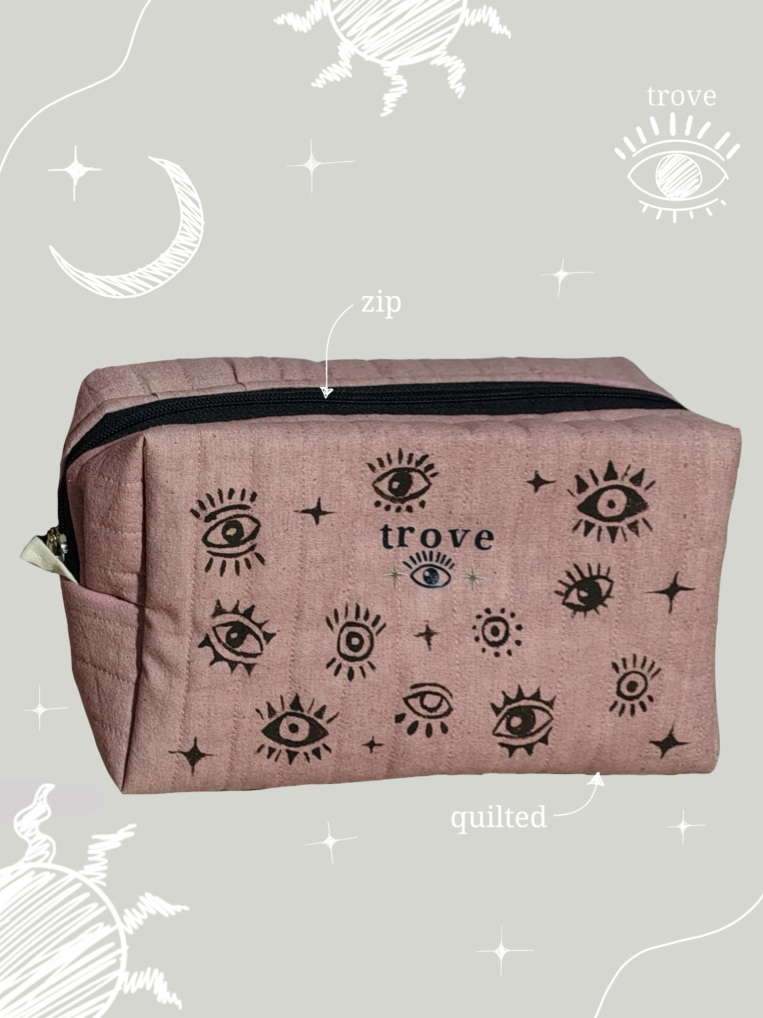 Box pouch- dusky pink