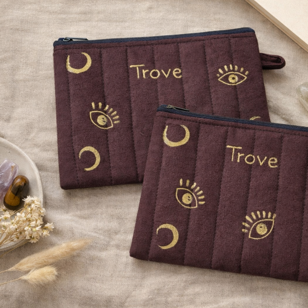 Handcrafted Mystic Eye Pouch – 10 × 15 cm