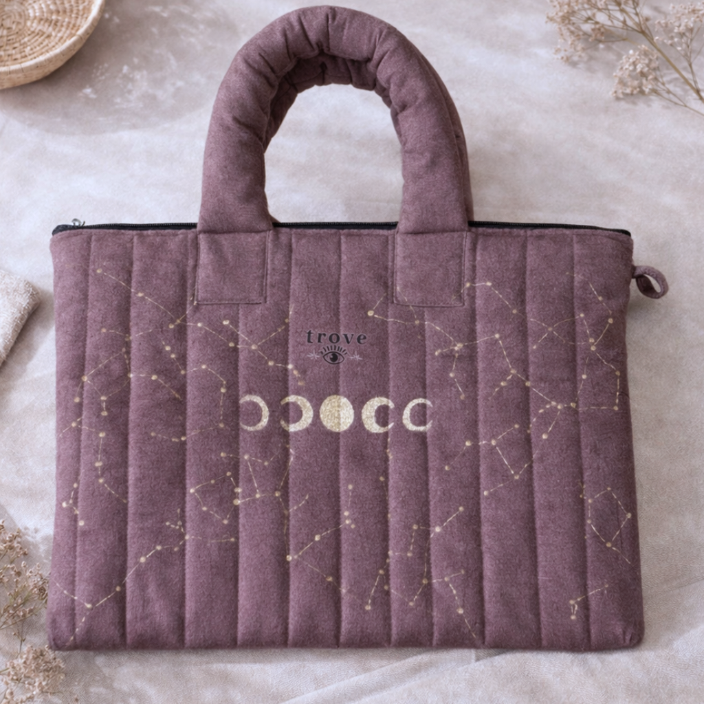 Lunar Quilted Laptop Bag – 15.5 × 11 inches