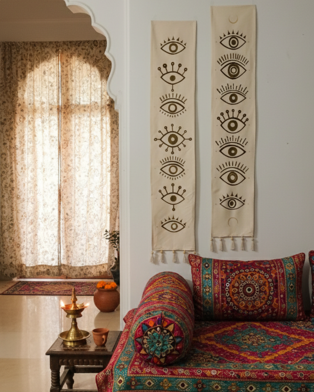 7 Evil Eye Harmony Wall Tapestry (pair)