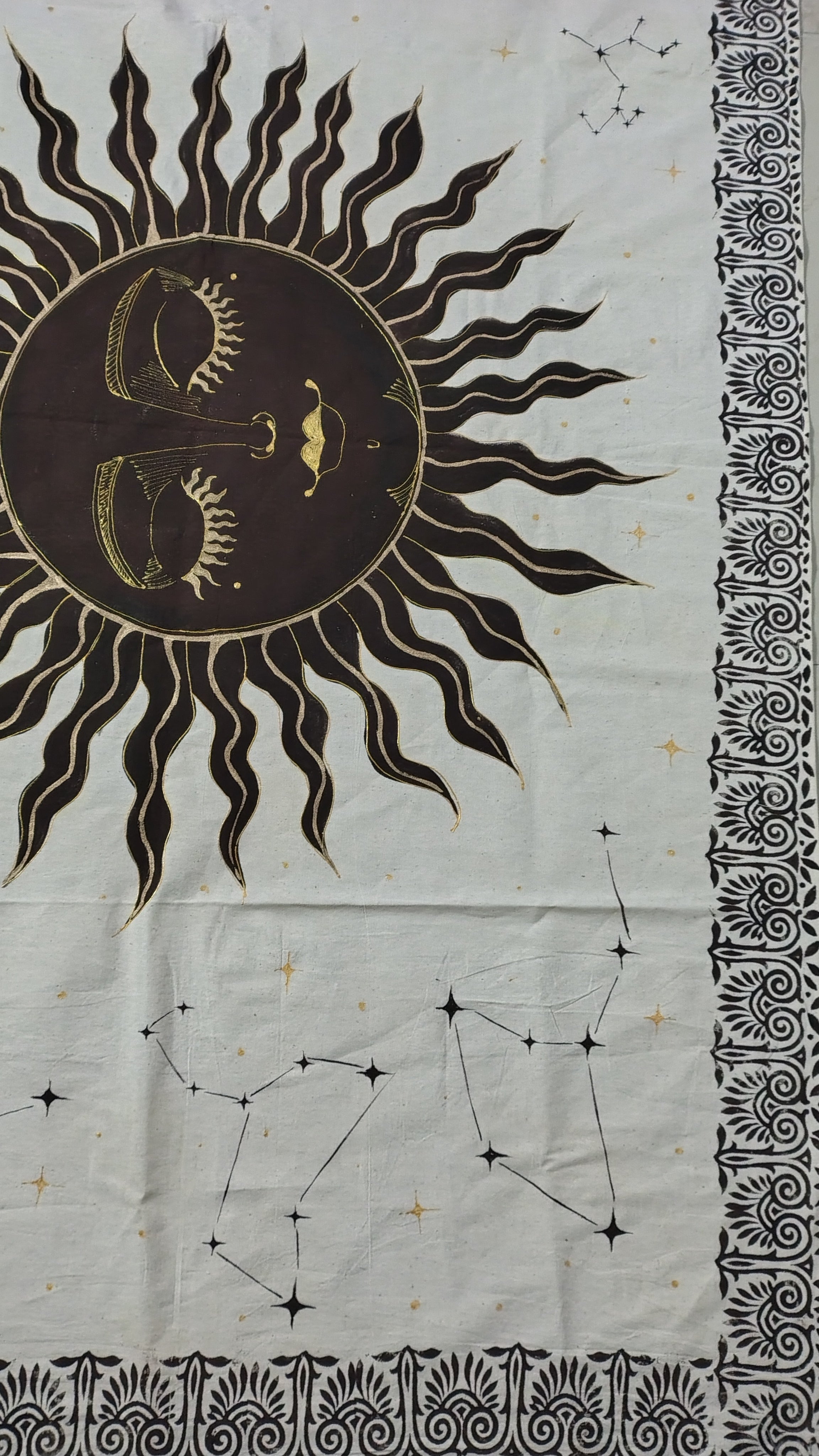 Celestial Sun & Constellation Tapestry
