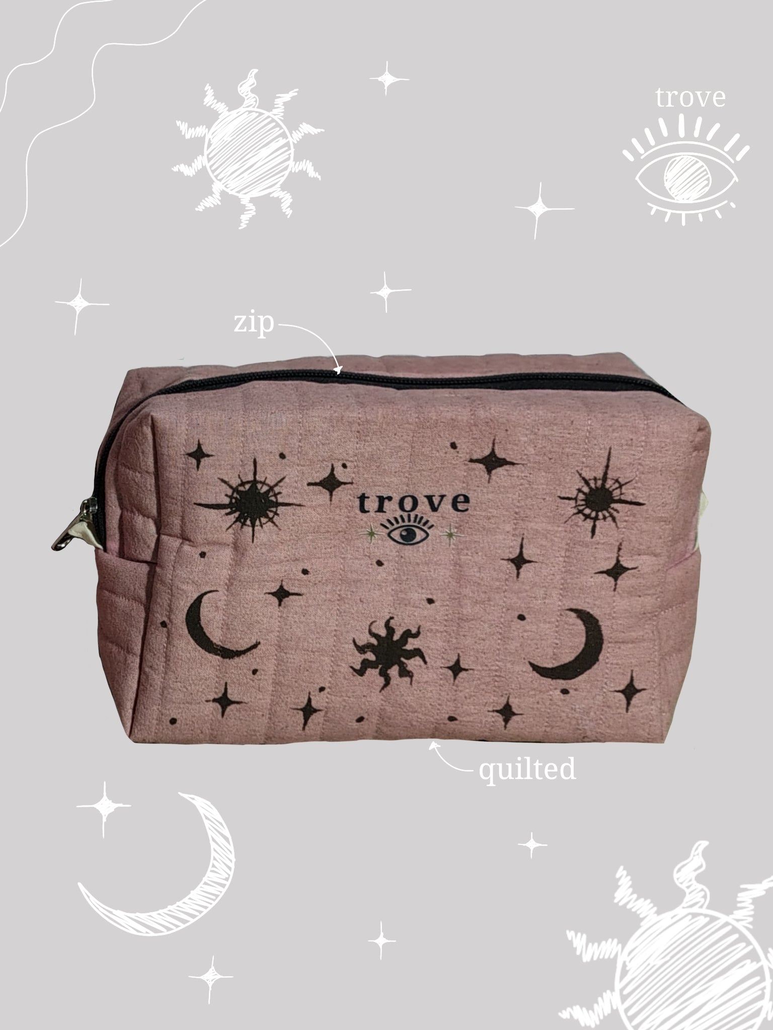 Box pouch - dusky pink