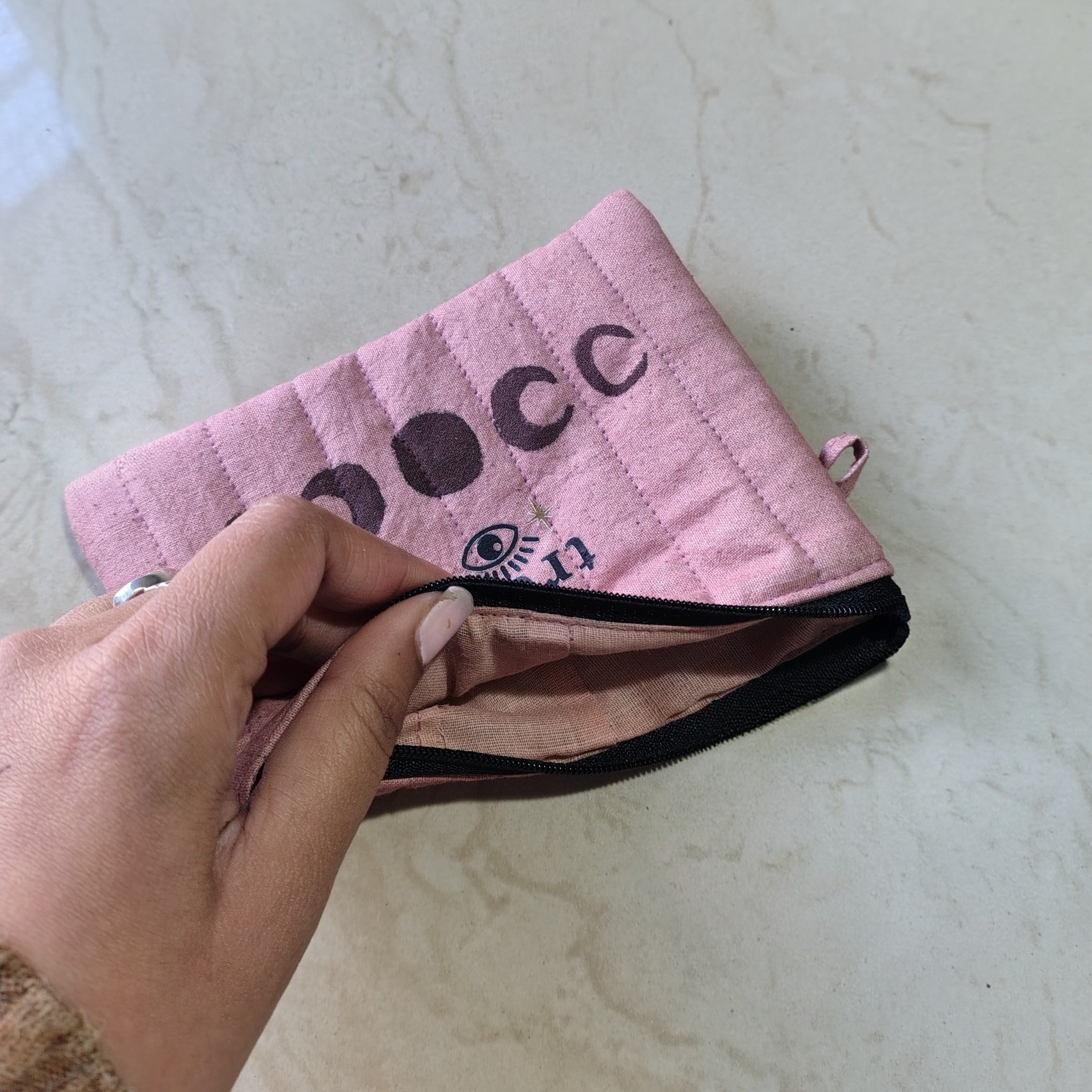 Moon phase Mini Pouch – Soft Pink