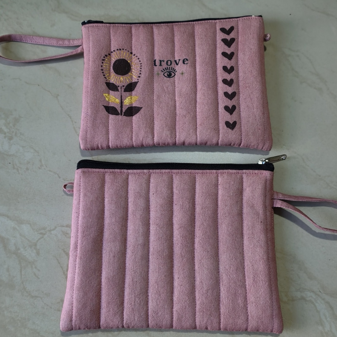 Floral Mini Pouch – Soft Pink